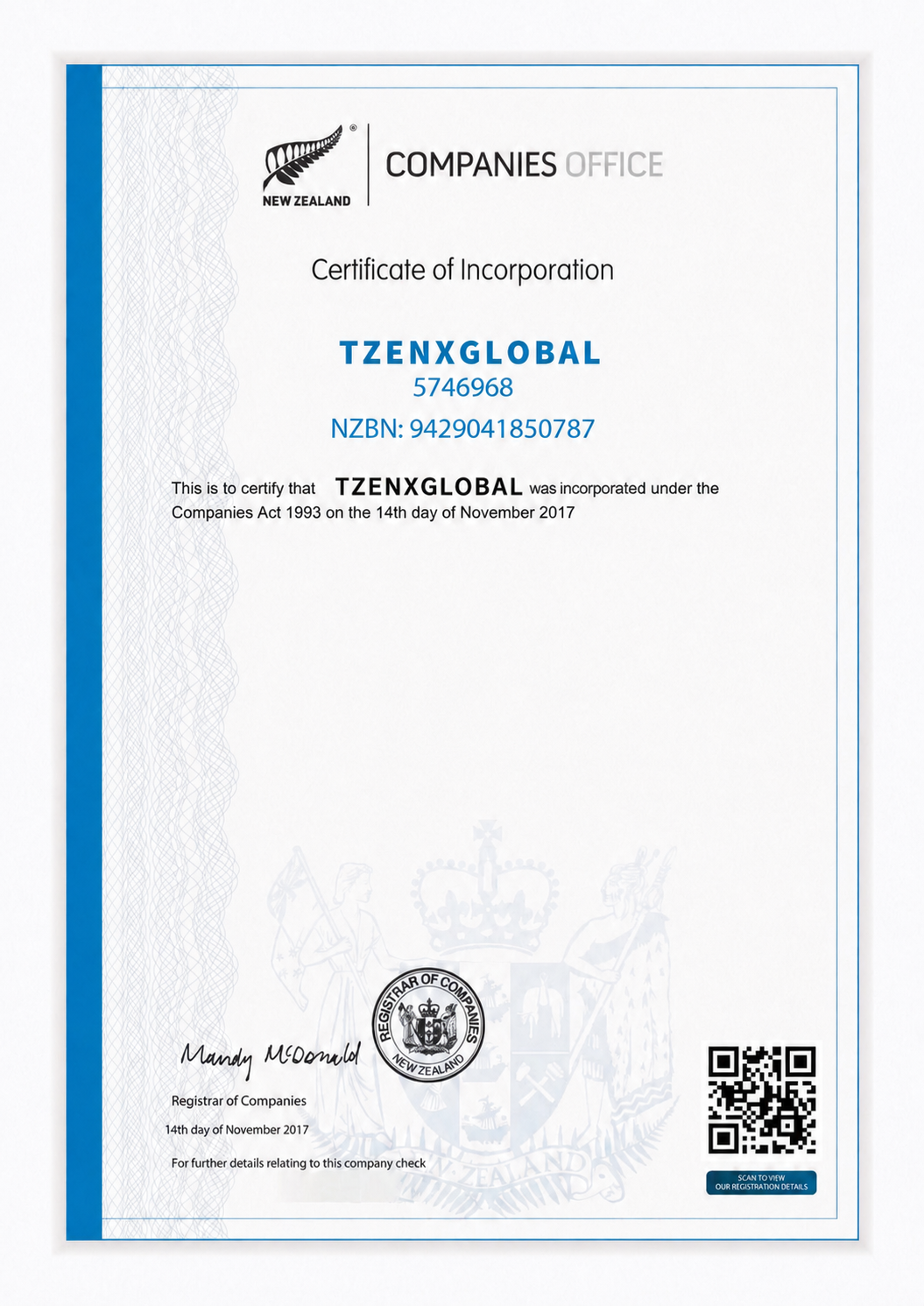 Singapore Certificate